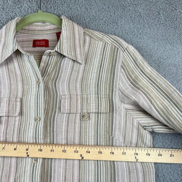 Valerie Stevens Women Small Cotton Button down blouse - Picture 4 of 8